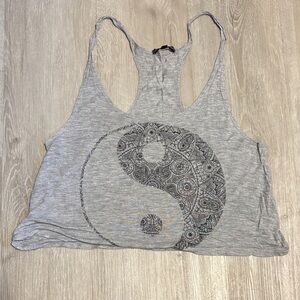 Truly Madly Deeply Gray Yin Yang Tank Top‎